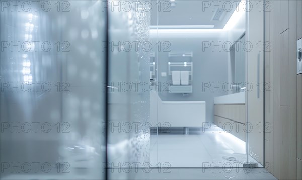 A sleek and modern bathroom reflects the calmness of a tidy space AI generated