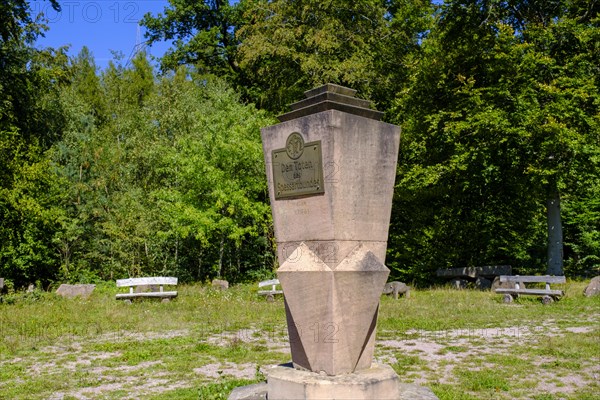 Memorial on the Pollasch near Heigenbruecken, Spessart, Lower Franconia, Franconia, Bavaria, Germany, Europe