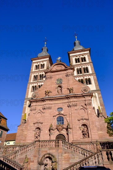 Monastery church, abbey church, Amorbach Monastery, Mainfranken, Lower Franconia, Franconia, Bavaria, Germany, Europe