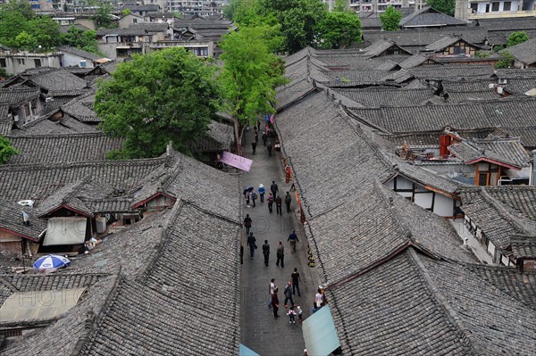 Langzhong old village view, travel, sichuan, china