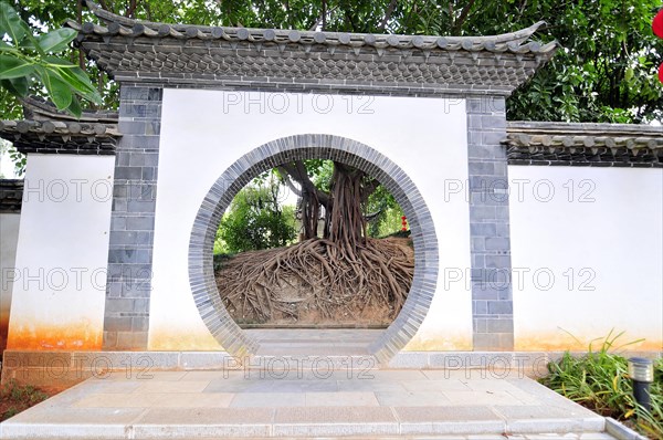 Zhu family door, yunnan, china