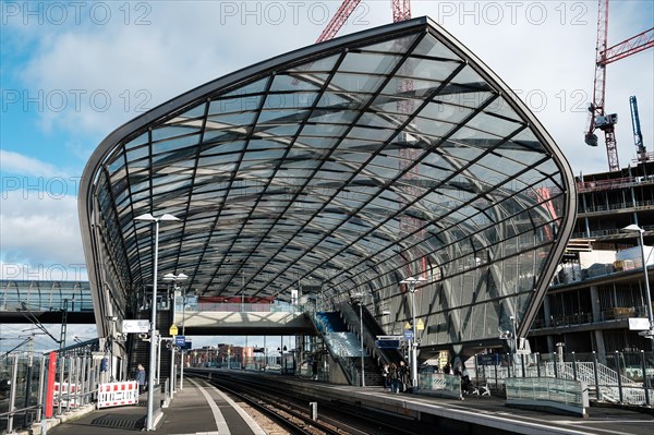 Underground station in Hafencity, construction site, Hanseatic City of Hamburg, Hamburg, Germany, Europe