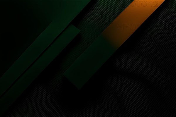 Minimal abstract background with sleek green to orange gradient, AI generated