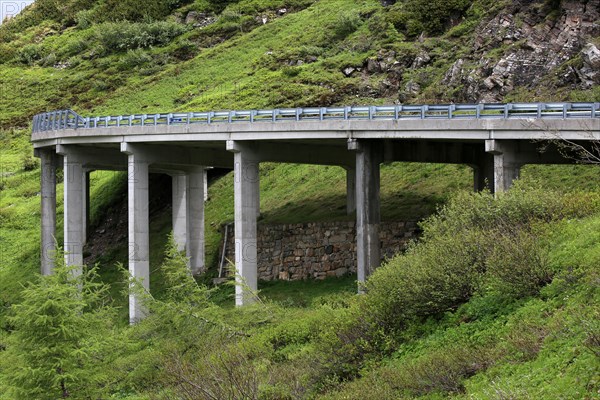 Bridge, mountain road, Grossglockner High Alpine Road, Pinzgau