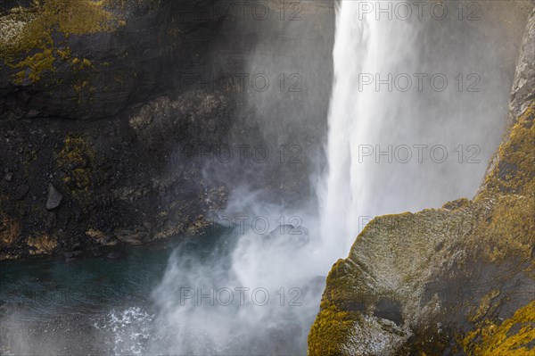 Foaming Halfoss waterfall, Sudurland, Iceland, Europe