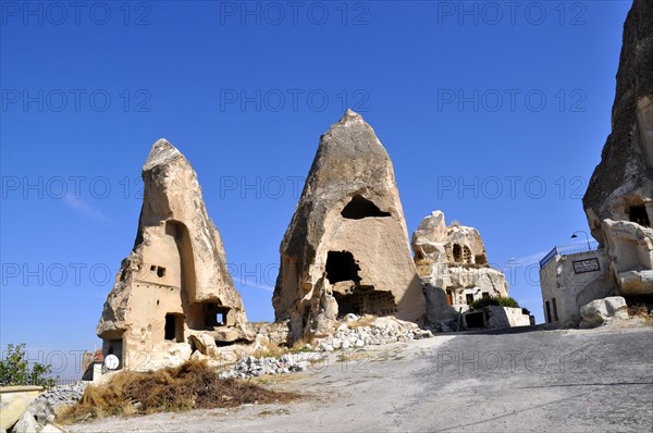 Goreme, Cappadocia, village, landscape, Turkiye