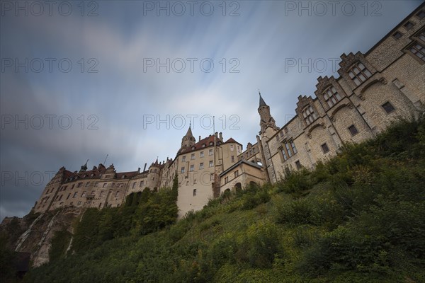 Passing clouds over the Hohenzollern Castle Sigmaringen