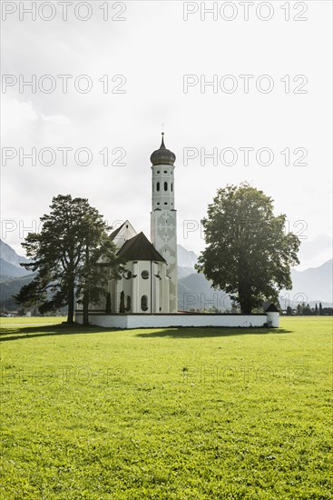 Pilgrimage church of St Coloman, near Fuessen, Ostallgaeu, Allgaeu, Bavaria, Germany, Europe