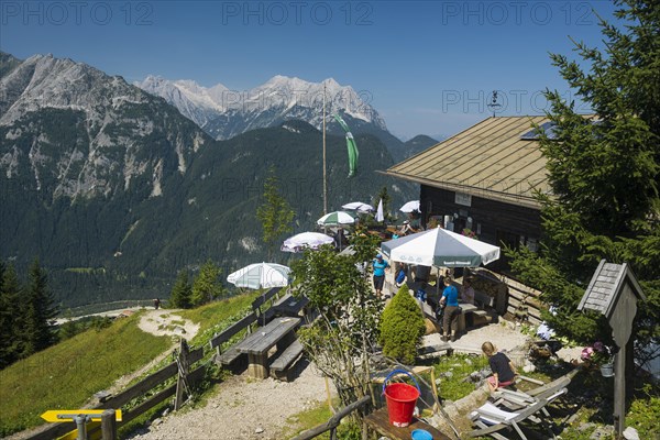 Mountain inn, near Mittenwald, Werdenfelser Land, Upper Bavaria, Bavaria, Germany, Europe