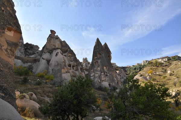 Cappadocia, village, landscape, Turkiye