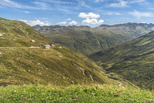 Mountain landscape at the Furka Pass, Realp, Canton Uri, Switzerland, Europe