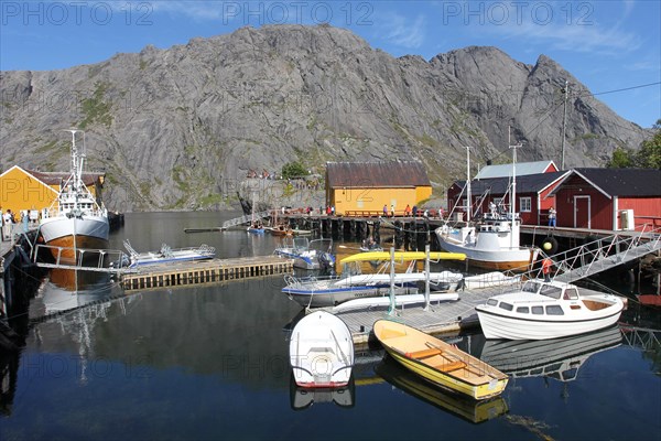 Museum village Nusfjord on the Lofoten Islands, Norway, Scandinavia, Europe