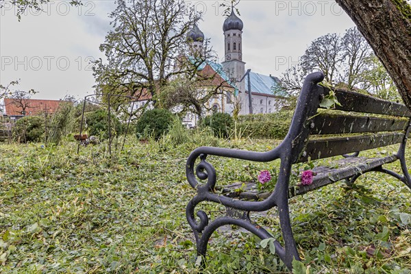 Destroyed garden in Benediktbeuern monastery, hail, storm, climate change, Bavaria, Germany, Europe
