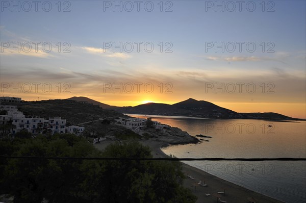 Paros island, landscape, sea, sunset, greece
