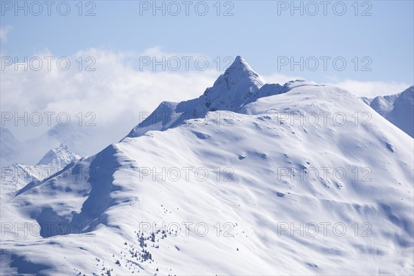Grossglockner in winter, snow, Hohe Tauern National Park, Salzburger Land, Carinthia, Tyrol, Austria, Europe