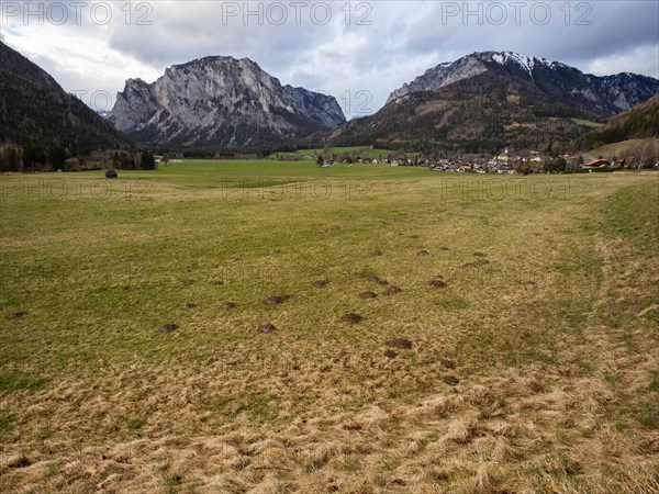 Mountain panorama, Pribitz mountain, Messnerin mountain, Oberort, panoramic view, municipality of Tragoess-St. Katharein, Styria, Austria, Europe