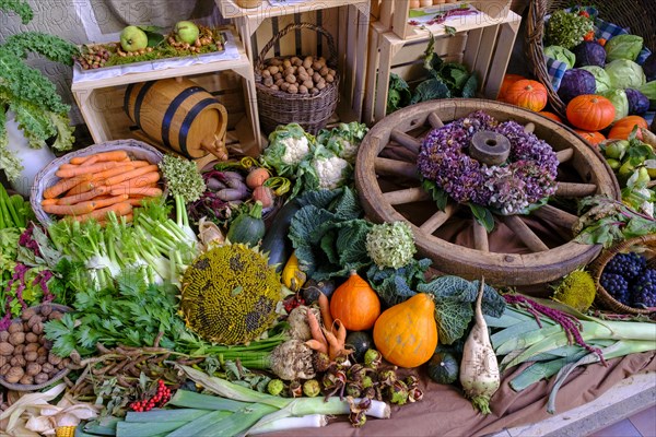 Thanksgiving, Thanksgiving altar, pilgrimage church of St John Baptist on the Bussen, Bussen, Offingen, Swabian Alb, Upper Swabia, Swabia, Baden-Wuerttemberg, Germany, Europe