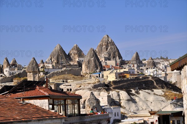 Goreme, Cappadocia, village, landscape, Turkiye