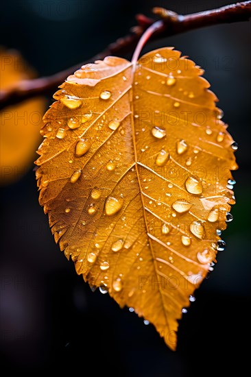 Ice forming intricate patterns on a leaf symbolizing the unexpected cold spells, AI generated