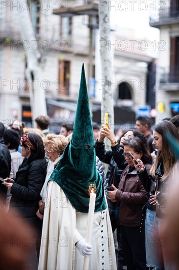 Good Friday procession in Barcelona, Spain, Europe