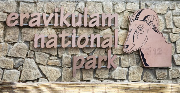 Lettering Eravikulam National Park, Kannan Devan Hills, Munnar, Kerala, India, Asia