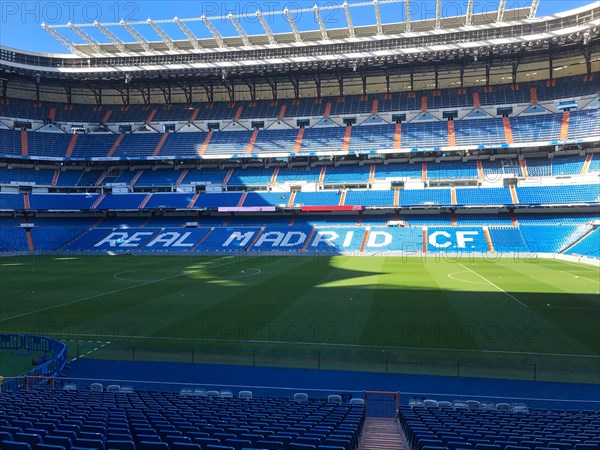 Football stadium Estadio Santiago Bernabeu, Real Madrid, Madrid, Spain, Europe