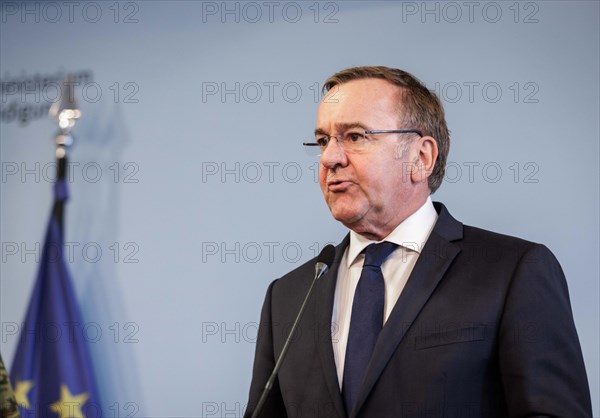 Boris Pistorius, Federal Minister of Defence, at a press conference on the structural reform of the Bundeswehr in Berlin, 4 April 2024