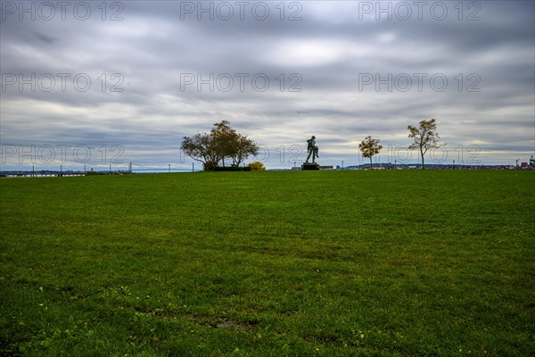 Views on New York Harbor, Manhattan and Statue of Liberty from the Liberty State Park, Jersey City, NJ, USA, USA, North America