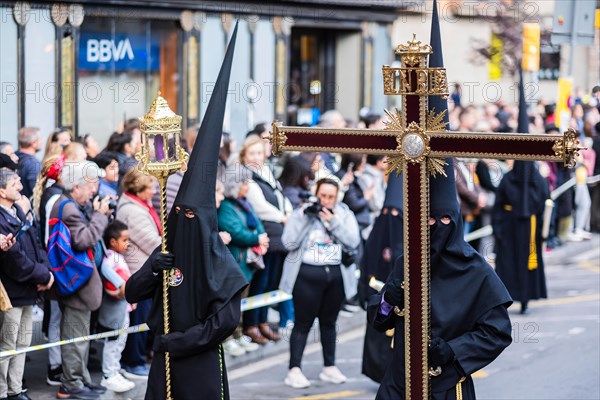 Good Friday procession in Barcelona, Spain, Europe