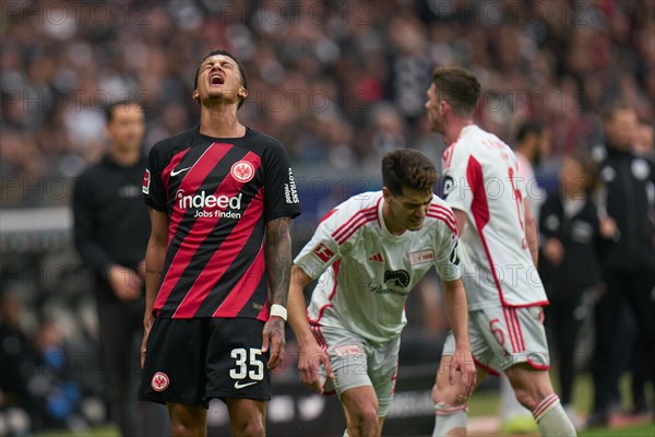 Bundesliga Eintracht Frankfurt-Union Berlin at Deutsche Bank Park in Frankfurt. Frankfurt's Tuta disappointed after missing a chance. Frankfurt, Hesse, Germany, Europe