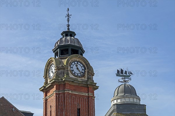 Clock tower, Bangor, Wales, Great Britain
