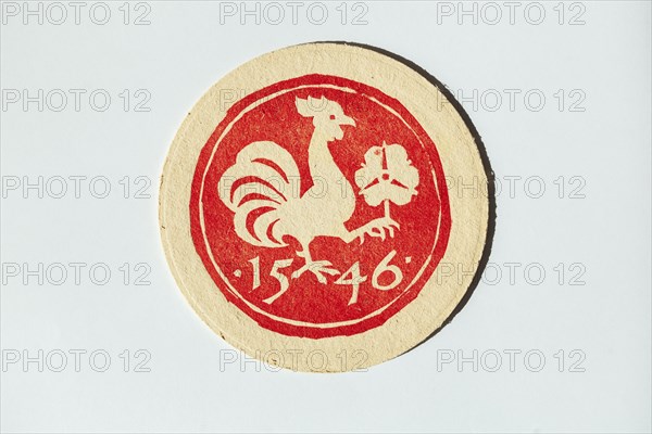 Old beer mat from the Gilde brewery, Germany, Europe