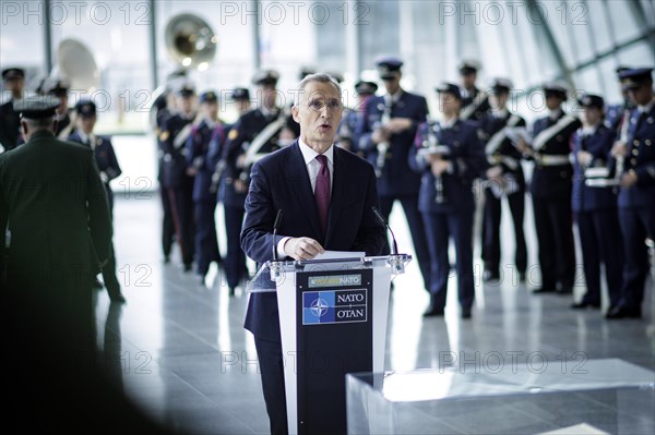 Jens Stoltenberg, Secretary General of the North Atlantic Council, photographed during the ceremony to mark the 75th anniversary of the signing of the founding document of the North Atlantic Treaty. Brussels, 04.04.2024. Photographed on behalf of the Federal Foreign Office