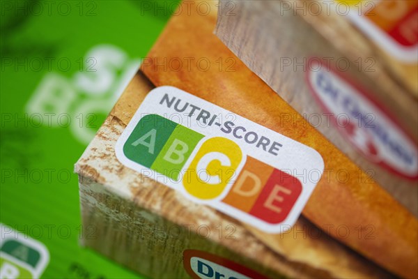 NUTRI-SCORE label, nutrition labelling system, food traffic light, Baden-Wuerttemberg, Germany, Europe
