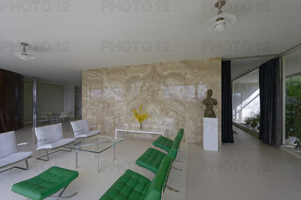 Interior view, living room, Villa Tugendhat (architect Ludwig Mies van der Rohe, UNESCO World Heritage List), Brno, Jihomoravsky kraj, Czech Republic, Europe