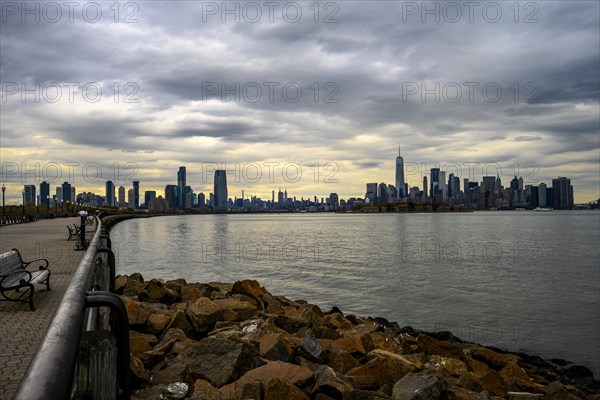 Views on New York Harbor, Manhattan and Statue of Liberty from the Liberty State Park, Jersey City, NJ, USA, USA, North America