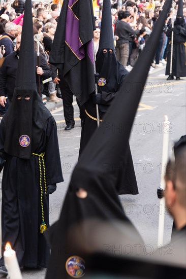 Good Friday procession in Barcelona, Spain, Europe