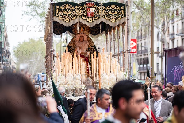 Good Friday procession in Barcelona, Spain, Europe