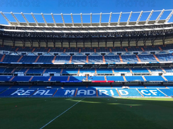 Football stadium Estadio Santiago Bernabeu, Real Madrid, Madrid, Spain, Europe