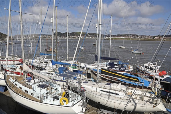 Sailing boats, Boat harbour, Conwy, Wales, Great Britain