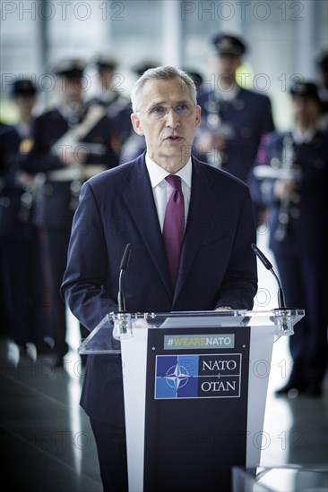 Jens Stoltenberg, Secretary General of the North Atlantic Council, photographed during the ceremony to mark the 75th anniversary of the signing of the founding document of the North Atlantic Treaty. Brussels, 04.04.2024. Photographed on behalf of the Federal Foreign Office