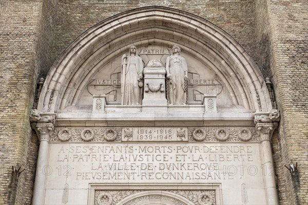 Detail, Belfry, Dunkirk, France, Europe