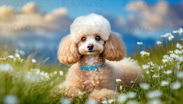 AI generated, animals, mammals, dog, domestic dogs (Canis lupus familiaris), apricot, cream