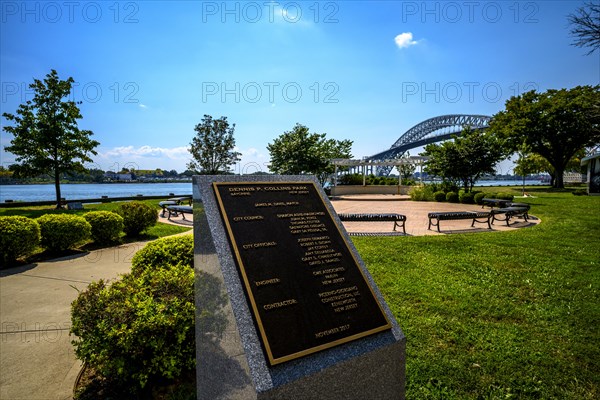 Bayonne Bridge from the Dennis P. Collins Park, Bayonne, NJ, USA, USA, North America