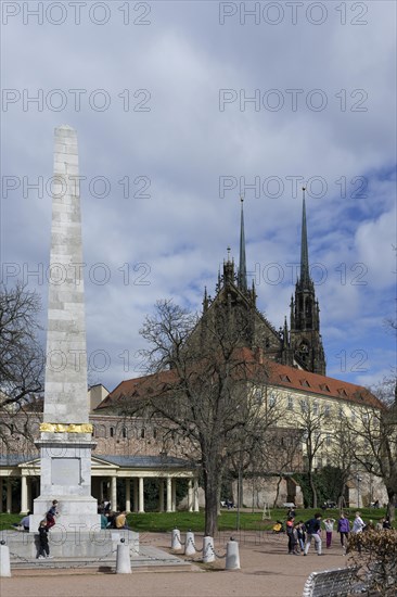 Obelisk, Denis Gardens (Denisovy sady), Brno, Jihomoravsky kraj, Czech Republic, Europe