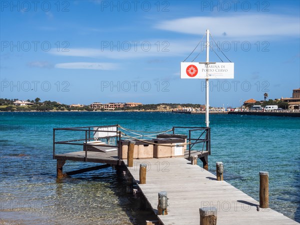 Boat mooring, Porto Cervo marina, Costa Smeralda, Sardinia, Italy, Europe