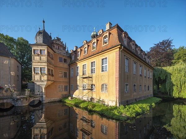 moated castle St. Ulrich, Muecheln, Saxony-Anhalt, Germany, Europe