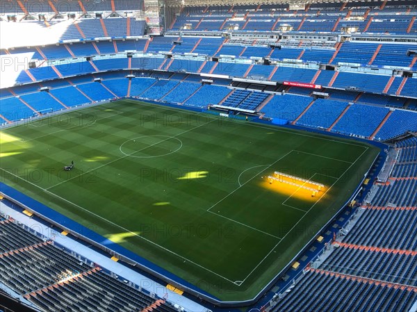 Football stadium Estadio Santiago Bernabeu, Real Madrid, Madrid, Spain, Europe