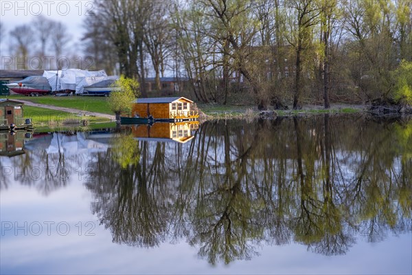 Boathouse on the Havel, Havelberg, Saxony-Anhalt, Germany, Europe