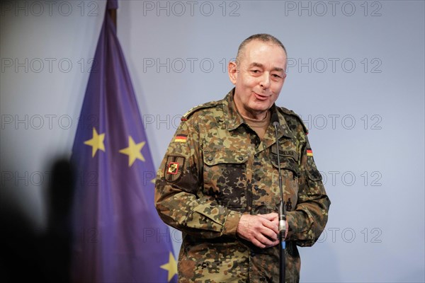 General Carsten Breuer, Inspector General of the Bundeswehr, at a press conference on the structural reform of the Bundeswehr in Berlin, 4 April 2024